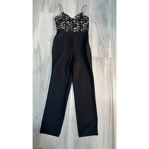 Stunning Lace Unitard Cami Jumpsuit! Size: S - Black